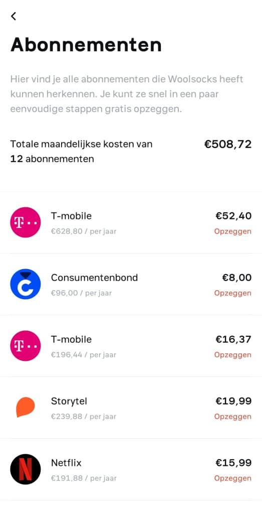 Woolsocks abonnementen opzeggen