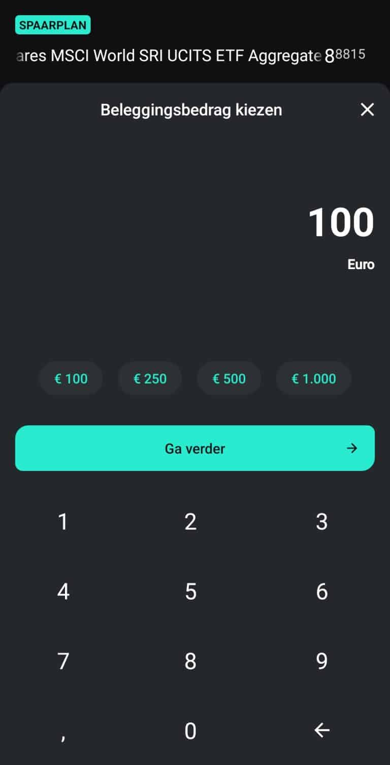 Scalable Capital Beleggingsplan instellen 2