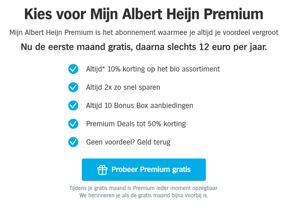 Albert Heijn premium