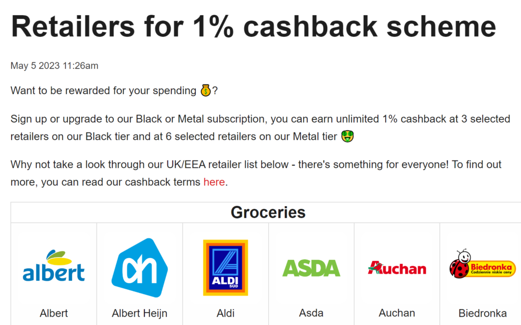 Curve cashback Albert Heijn