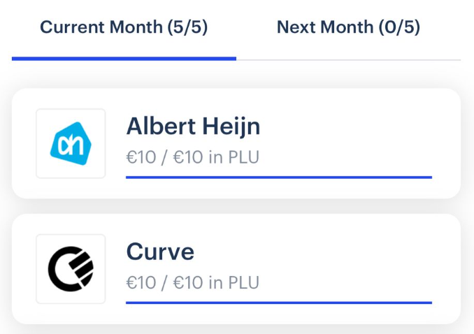 Plutus cashback Albert Heijn