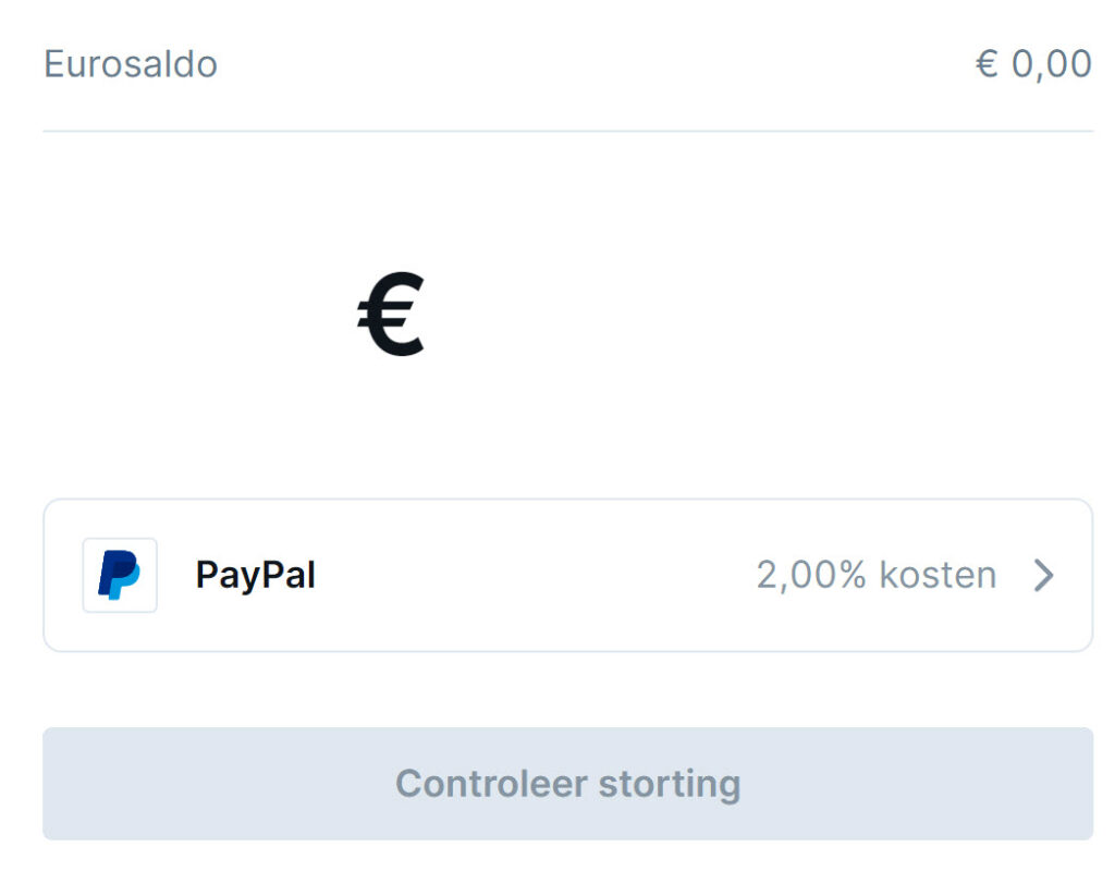 PayPal geld storten Bitvavo